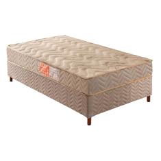 Cama Box Solteiro: Colchão Espuma D33 Paropas Pasquale + Base Crc Rústico Clean(88X188)