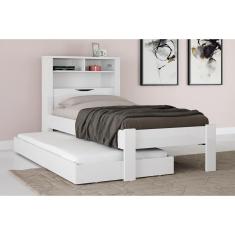 Cama Solteiro Invicta C/Auxiliar Branco - Santos Andirá