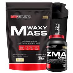 Kit Hipercalórico Waxy Mass 3kg + Zma Drol 120 caps + Coqueteleira - Bodybuilders-Unissex