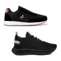 Kit Tênis Masculino Academia Casual Caminhada 2 Pares BF Shoes-Masculino