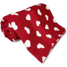 Toalha de Banho Dohler Prisma 100% Algodão 70 x 140cm - Coração Bolinh