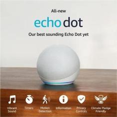 Echo Dot (5 Geração) com Alexa, Amazon Smart Speaker Branco - B084DWCZ
