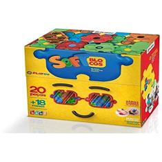 Kit Blocos de Montar Macios 20 peças Playou - PA1001