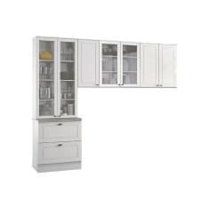Kit de Cozinha Completa 3 Peças Americana (2 Armários + 1 Paneleiro) CPT10 Branco - Henn