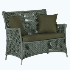 1 Sofá Área Externa Igapó Alumínio Pintura Fendi Corda Náutica Estofad