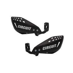 Circuit Equipment - Par Protetor de Mão Vector Universal para Motos e Bicicletas - Nylon Resistente com Design Confortável - Durabilidade e Estilo - Preto/Branco