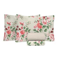 Jogo de Cama 100% algodão Queen Size 130 Fios Fiori