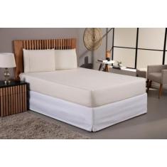 Lençol 3 Peças Queen 400 Fios Percal Fronha Em Ponto Palito Não Faz Bo