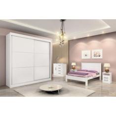 Guarda Roupa Casal 2 Portas 6 Gavetas - Cancun-Branco - Móveis D'Doro