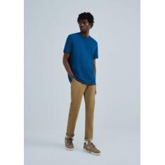 Calça Básica Masculina Chino Slim Em Sarja Com Elastano - Hering, 038,
