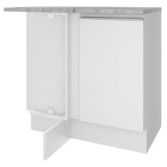 Balcão de Canto Madesa Glamy 1 Porta - Branco