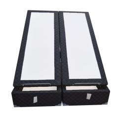 Cama Box Baú Blindado Casal Bipartido NK Camas Poliéster Preto 49x138x188