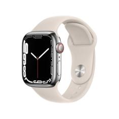 Apple Watch Series 7 41mm Gps + Cellular Prateada - Aço Inoxidável Pul