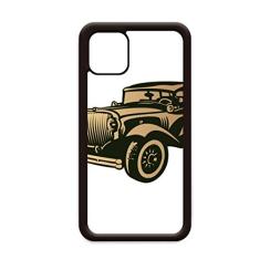 Capa preta clássica de desenho de carros para iPhone 11 Pro Max para Apple Mobile Case Shell