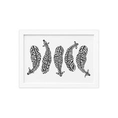 Quadro Safari Geométrico Zebra Moldura Branca 33x43cm