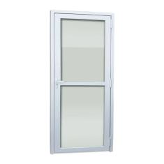 Porta de PVC 216x80cm Com 2 vidros  inferior temperado ITEC Brimak Branco