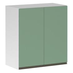 Armário Perola 70cm 2 Portas Luciane Branco Polar C/Verde