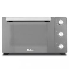 Forno Elétrico Philco Full Glass PFE50PE 50L - Preto com Prata