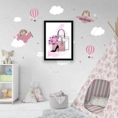 Quadro Decorativo Quadros On-Line Bolsas Com Sapato 34x23cm