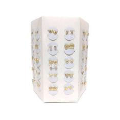 Atacado Kit 60 Pares Brincos Folheados A Ouro 18K Ou Prata