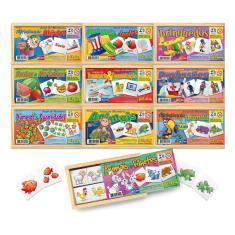 Brinquedo Educativo Kit Com 10 Jogos De Memorias - Jottplay