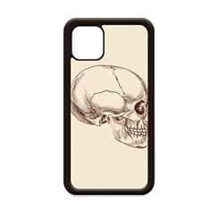 Capa com perfil de crânio humano para iPhone 12 Pro Max para Apple Mini Mobile Case Shell