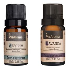Kit Óleos Essenciais Via Aroma Lavanda E Alecrim 10ml