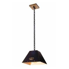 PENDENTE ALP PRETO ENVELHECIDO/DOURADO 1E27 26X17CM MADELUSTRE