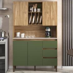 Armário De Cozinha 4 Portas 3 Gavetas Ac4430 Decibal