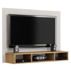 Painel para TV Atena Off White Cinamomo  Valdemóveis - VALDEMOVEIS