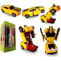 Camaro Transformes Carro Robô Carrinho Som Luzes Brinquedo - Fungame