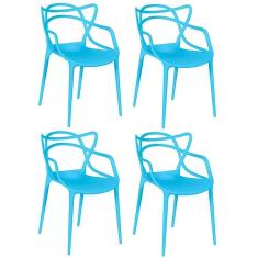 Kit 4 Cadeiras Allegra - Azul
