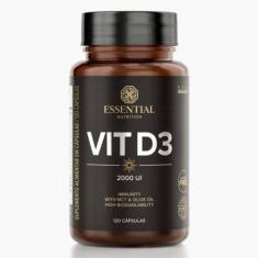 Vitamina D3 2000 UI (120 Cápsulas) 103g Essential - Essential Nutritio