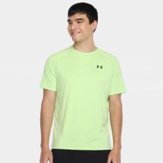 Camiseta Under Armour Tech 2.0 Masculina, Verde claro, Preto, M