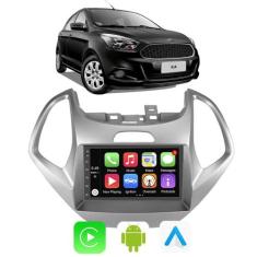 Kit Multimidia Android Ford Ka 2015 a 2017 7 Pol Carplay + Câmera de R