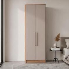 Guarda Roupa Modulado 2 Portas Requinte 100% MDF Marrom/Macadâmia/Duna