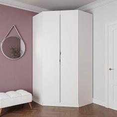 Guarda Roupa de Canto Closet Modular 6 Prateleiras Hera Cabecasa Madeiramadeira Branco Geada