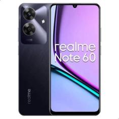 Celular Realme Note 60 128GB Global 4GB Preto, Tela 90Hz, Processador 