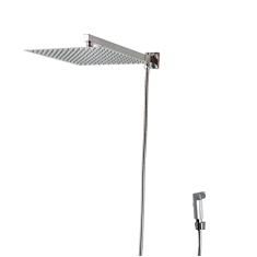 Ducha Chuveiro Inox 304 30x30 Cm Com Desviador E Ducha De Mão