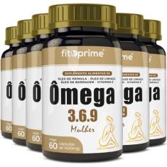 Kit 6 Ômega 3-6-9 Mulher Prímula Linhaça Borragem Vitamina E - Fitopri
