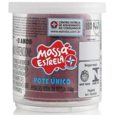 Massa de modelar pote unico massa estrela estrela, Marrom, UN