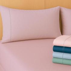 Kit Jogo De Lençol King 03 Peças 400 Fios Fronha Ponto Palito - CASA M