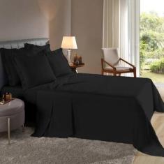 Jogo de Lençol Super King 4 peças Fronhas com Abas Percal Flex 400 Fio