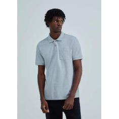 Camisa Polo Básica Masculina Manga Curta - Hering, XXG, Cinza