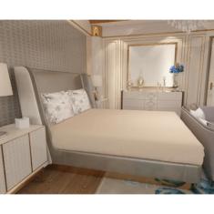 Jogo de Lençol Zono Enxovais Cama Casal Full 3 Peças Malha 100% Algodão Fundo do Mar