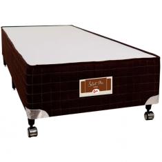 Base Box De Solteiro Castor Sellect P Com Revestimento Marrom