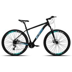 Bicicleta Aro 29 KSW XLT100 21v Câmbios Shimano Freio Disco, Preto, Az
