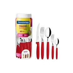 Tramontina FAQUEIRO INOX 30PC IPANEMA VERMELHO