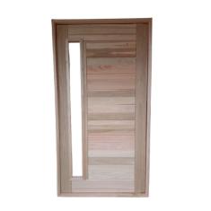 Porta Pivotante Com Visor Reto Eucalipto 2,13X0,97