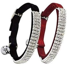 CHUKCHI coleira ajustável de gato de veludo macio com sinos, 28 cm para cães e gatos pequenosCHUKCHI 11.8inch unknown